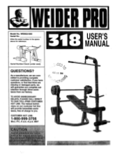 Weider Pro 318 English Manual