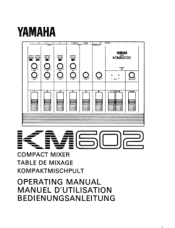 Yamaha KM602 Owner's Manual (image)