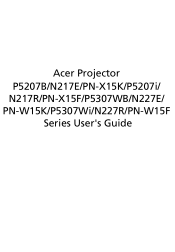 Acer P5207B User Manual
