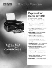 Epson XP-310 Product Specifications