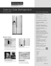 Frigidaire FPSC2277RF Product Specifications Sheet
