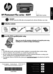 HP Photosmart Plus All-in-One Printer - B209 Reference Guide
