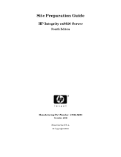HP Integrity rx8620 Site Preparation Guide, Fourth Edition - HP Integrity rx8620 Server