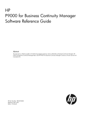 HP XP P9500 HP P9000 for Business Continuity Manager Software Reference Guide