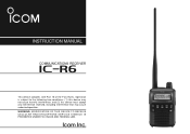 Icom IC-R6 Instruction Manual