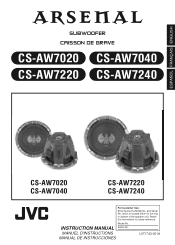 JVC CS-AW7240 Instructions