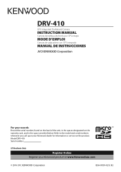 Kenwood DRV-410 Instruction Manual