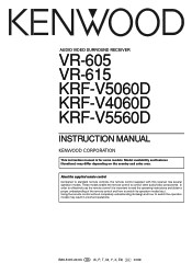 Kenwood VR 605 Instruction Manual