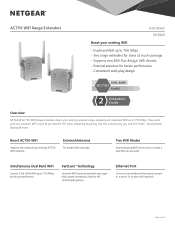 Netgear AC750-WiFi Product Data Sheet
