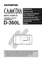 Olympus D-360L D-360L Mode d' emploi (Français)