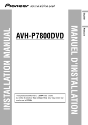 Pioneer AVHP7800DVD Other Manual