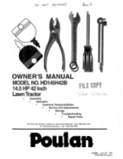 Poulan HD145H42B User Manual