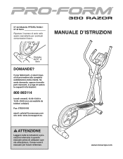 ProForm 380 Razor Elliptical Italian Manual