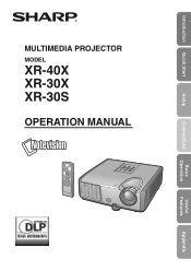 Sharp XR-30S Operation Manual