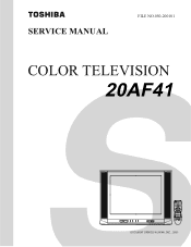 Toshiba 20AF41 Service Manual