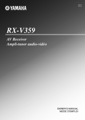 Yamaha RX-V359 Owner's Manual