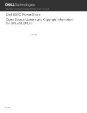 Dell PowerStore 3200T EMC PowerStore Open Source License and Copyright Information for GPLv3 and LGPLv3