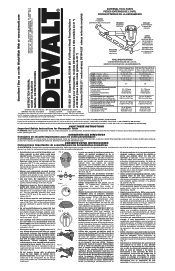 Dewalt D51844 Instruction Manual
