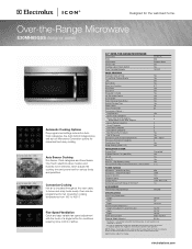 Electrolux E30MH65GSS Specification sheet