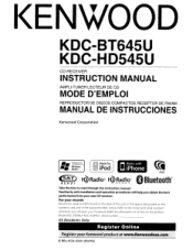 Kenwood KDC-HD545U Instruction Manual