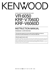 Kenwood KRF-V6060D User Manual