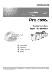 Ricoh Pro C900s Operating Instructions