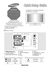 Samsung LN40B550 Quick Guide (ENGLISH)