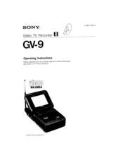 Sony GV-9 Primary User Manual