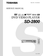Toshiba SD-2800 Service Manual