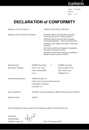 Garmin 010-11018-00 Declaration of Conformity