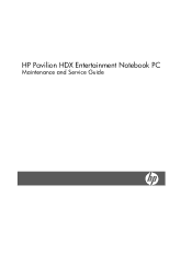 HP Pavilion HDX9500 HP Pavilion HDX Entertainment Notebook PC - Maintenance and Service Guide
