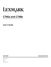 Lexmark C746 User's Guide