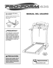 ProForm 635 Spanish Manual