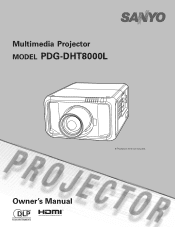 Sanyo PDG-DHT8000L Owners Manual