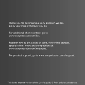 Sony Ericsson W380i User Guide