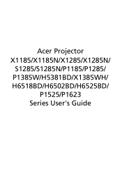 Acer P1623 User Manual