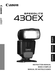 Canon Speedlite 430EX SPEEDLITE 430EX Instruction Manual