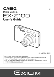 Casio EX-Z100BN Owners Manual
