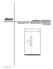 Dacor DYF42SB Installation Instructions