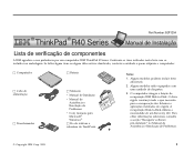 Lenovo ThinkPad R40 Portuguese - Setup Guide for ThinkPad R40