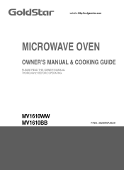 LG MV1610WW Owner's Manual