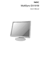 NEC EA191M-BK MultiSync EA191M-BK : user's manual