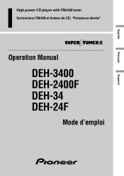 Pioneer DEH-3400 Owner's Manual