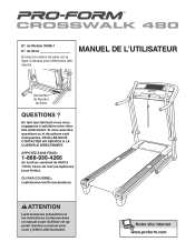 ProForm Crosswalk 480 Treadmill Canadian French Manual