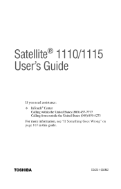 Toshiba Satellite 1115-S123 User Guide