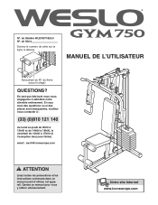 Weslo Gym 750 French Manual