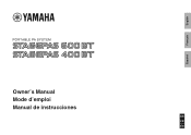Yamaha 400BT STAGEPAS 600BT/STAGEPAS 400BT Owners Manual