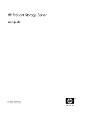 HP DL160 HP ProLiant Storage Server User Guide (440584-004, February 2008)