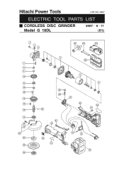 Hitachi G18DL Parts List