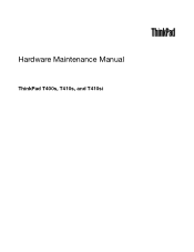 Lenovo ThinkPad T410si Hardware Maintenance Manual